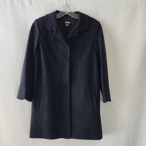 DKNY Women's Wool Blend Black 3/4 Jacket